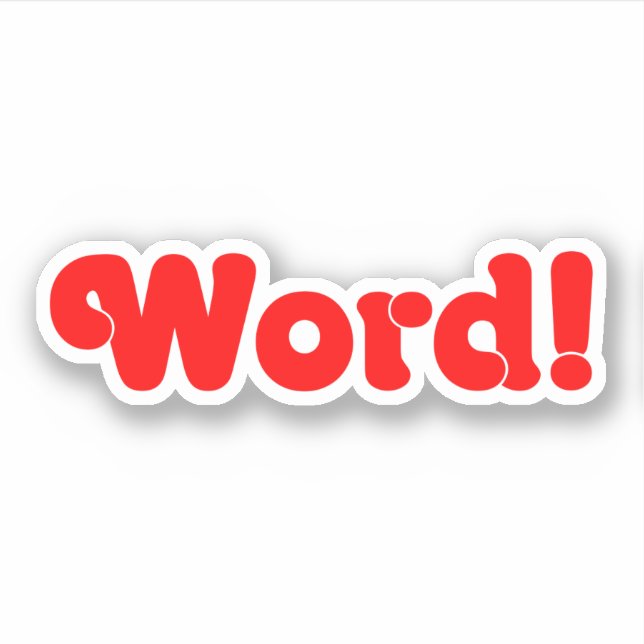 Pegatina ¡Palabra! (Anverso)