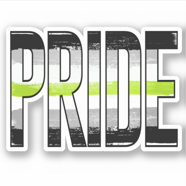 Pegatina Palabra de Orgullo Agénero (Anverso)