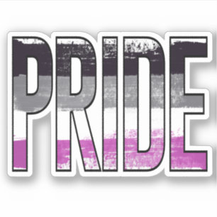 Pegatina Palabra de orgullo asexual