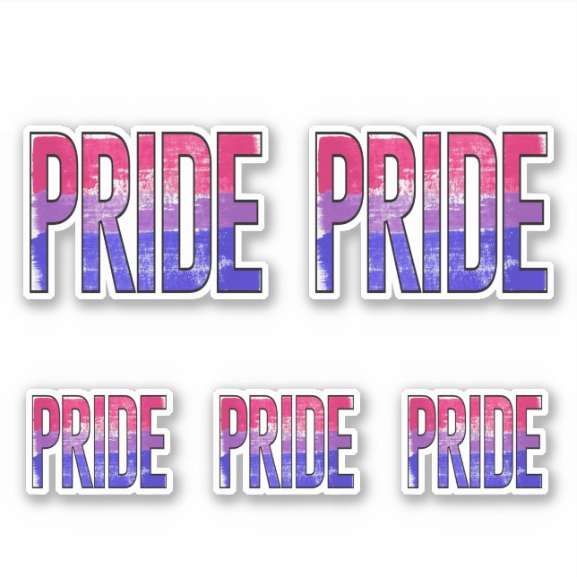 Pegatina Palabra de Orgullo Bisexual (Anverso)