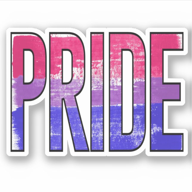 Pegatina Palabra de Orgullo Bisexual (Anverso)