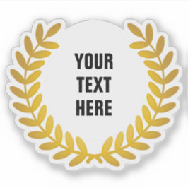 Pegatina Palabras adicionales de laurel dorado