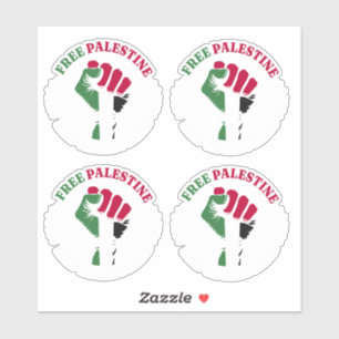 Pegatina Palestina Libre para terminar con el Apartheid III