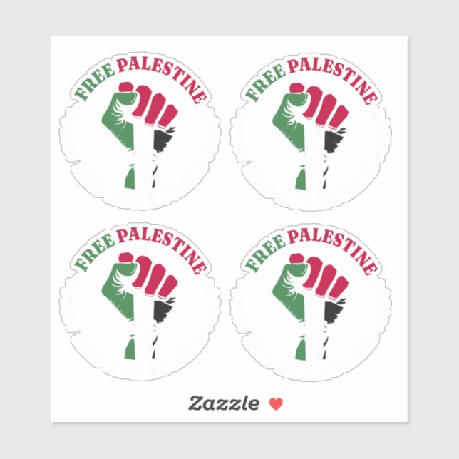 Pegatina Palestina Libre para terminar con el Apartheid III (Hoja)