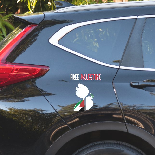 Pegatina Palestina Libre - Solidaridad política (Lado del coche)