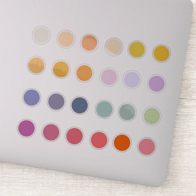 Pegatina Paleta de colores pastel de primavera Bullet Journ (Detalle)