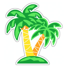 Pegatina Palm Trees Tropical Palmas Corte de tinte