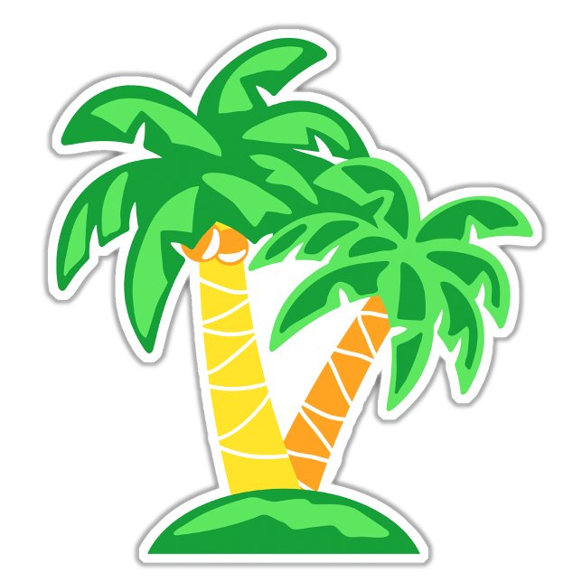 Pegatina Palm Trees Tropical Palmas Corte de tinte (Dye Cut Sticker)
