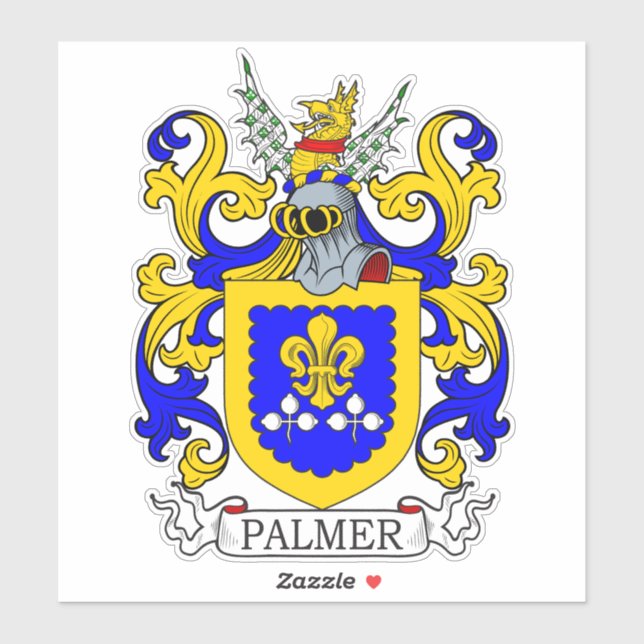 Pegatina Palmer Family Crest (Hoja)