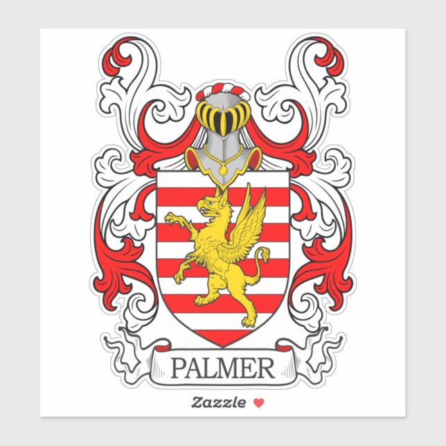Pegatina Palmer Family Crest (Hoja)