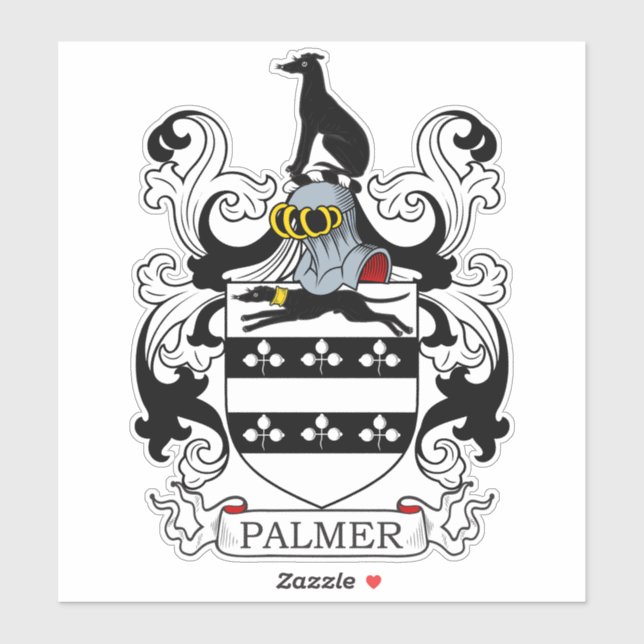 Pegatina Palmer Family Crest (Hoja)