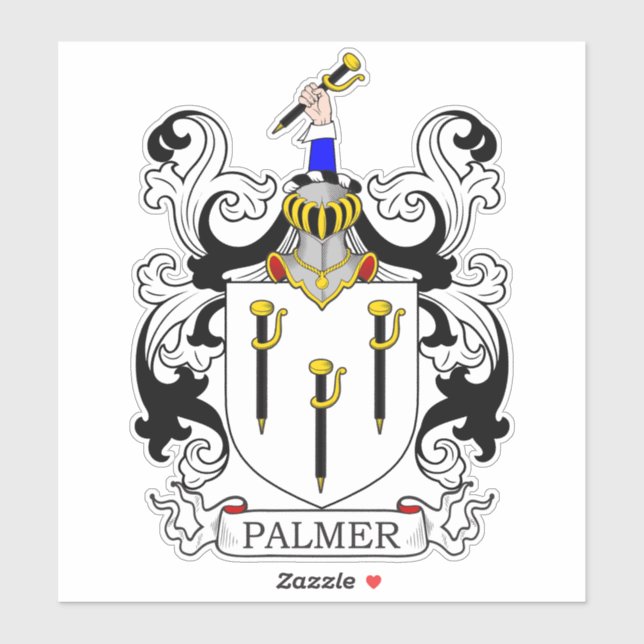 Pegatina Palmer Family Crest (Hoja)
