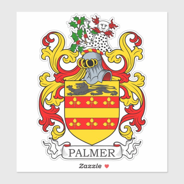 Pegatina Palmer Family Crest (Hoja)