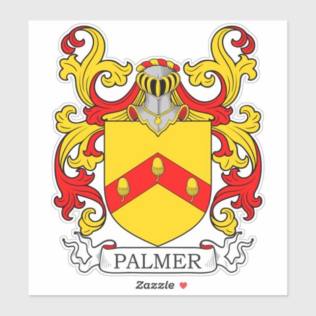 Pegatina Palmer Family Crest (Hoja)