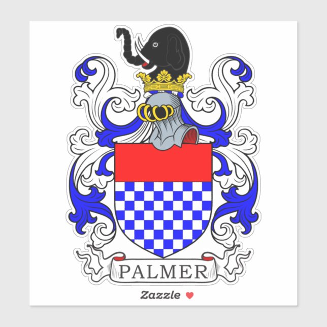 Pegatina Palmer Family Crest (Hoja)