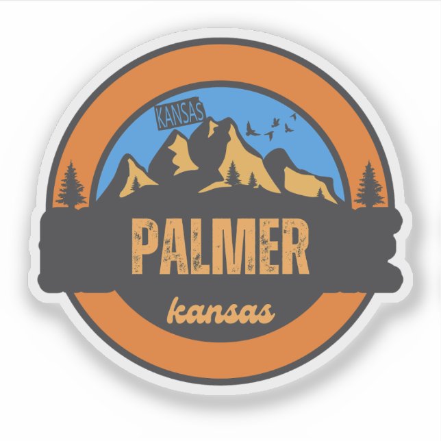 Pegatina Palmer, Kansas (Anverso)