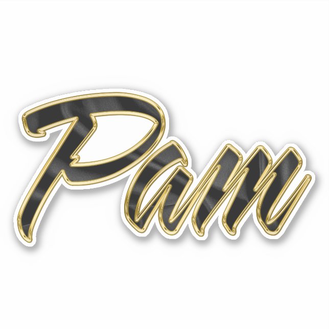 Pegatina Pam black gold Lettering Aufkleber Sticker (Anverso)