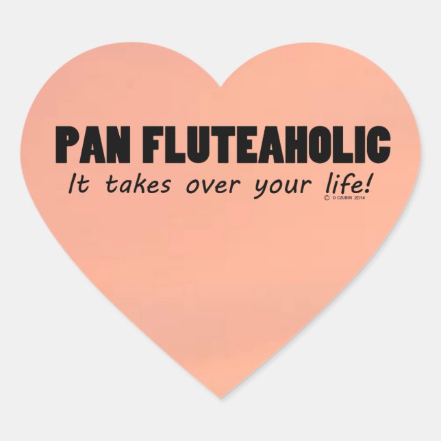 Pegatina Pan Fluteaholic Life Heart (Anverso)