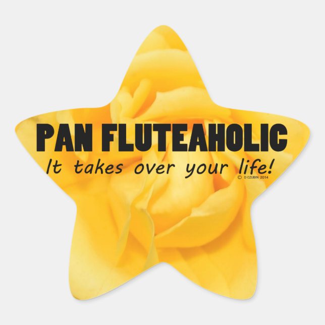Pegatina Pan Fluteaholic Life Star (Anverso)