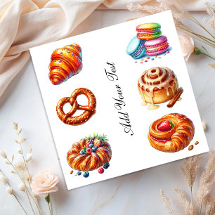 Pegatina Panadería acuática brillante Juego de repostería