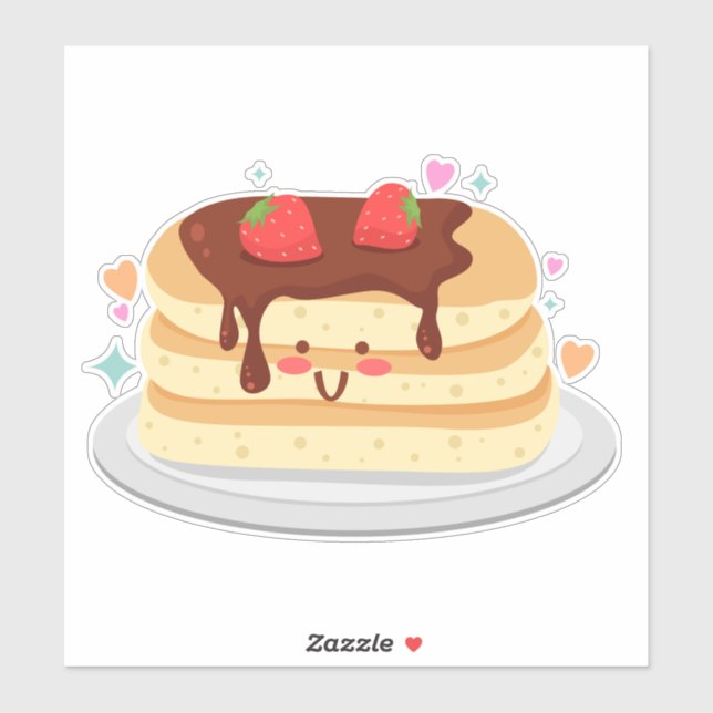 Pegatina Pancake Lover Addict Cute Design (Hoja)