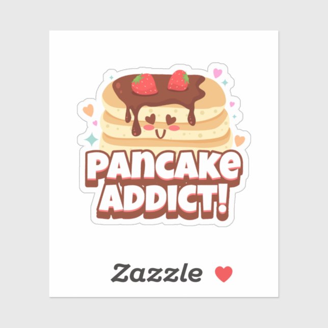 Pegatina Pancake Lover Addict Cute Design (Hoja)