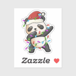 Pegatina Panda Bear dab dabbin Navidades favoritos luces