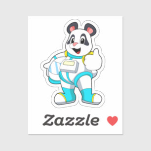 Pegatina Panda como astronauta con traje