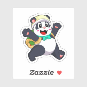 Pegatina Panda como estudiante