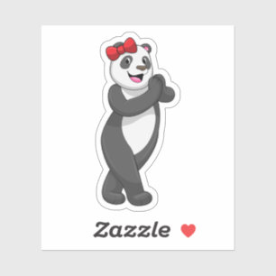 Pegatina Panda con cinta