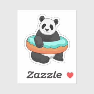 Pegatina Panda con Donut