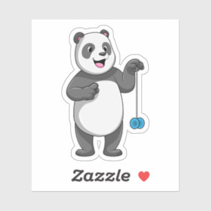 Pegatina Panda con Yo-yo