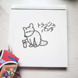 Pegatina Panda de basura japonesa