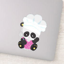 Pegatina Panda de cocina, Panda de hornear, Panda Cute, Whi