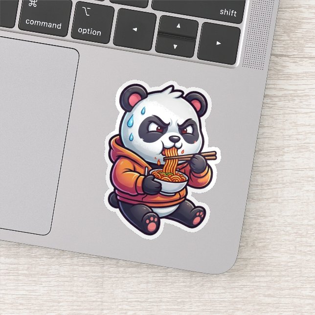 Pegatina Panda de Fideos Picantes (Detalle)