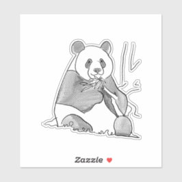 Pegatina Panda de tono cómico