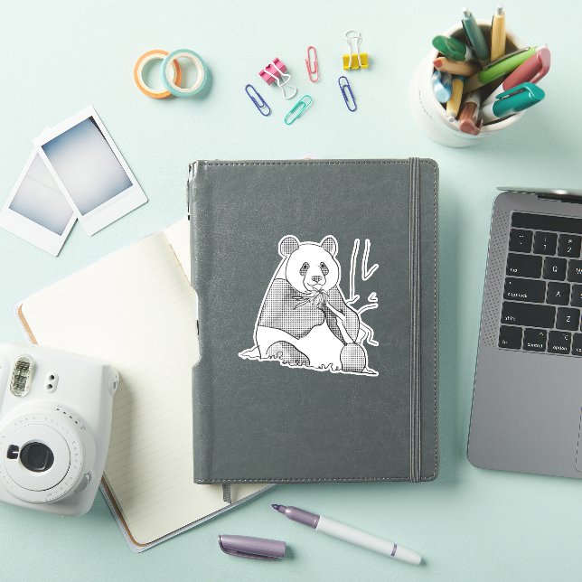 Pegatina Panda de tono cómico (Funda para iPad)