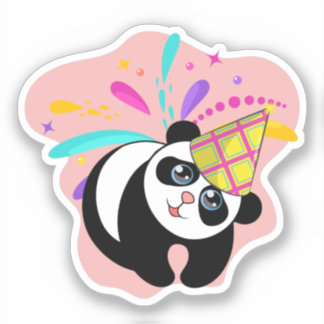 Pegatina Panda Fiesta