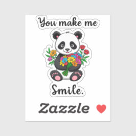 Pegatina Panda Lindo Me Haces Sonreír