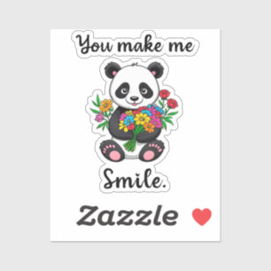 Pegatina Panda Lindo Me Haces Sonreír