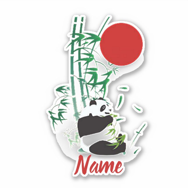 Pegatina Panda personalizado  (Anverso)