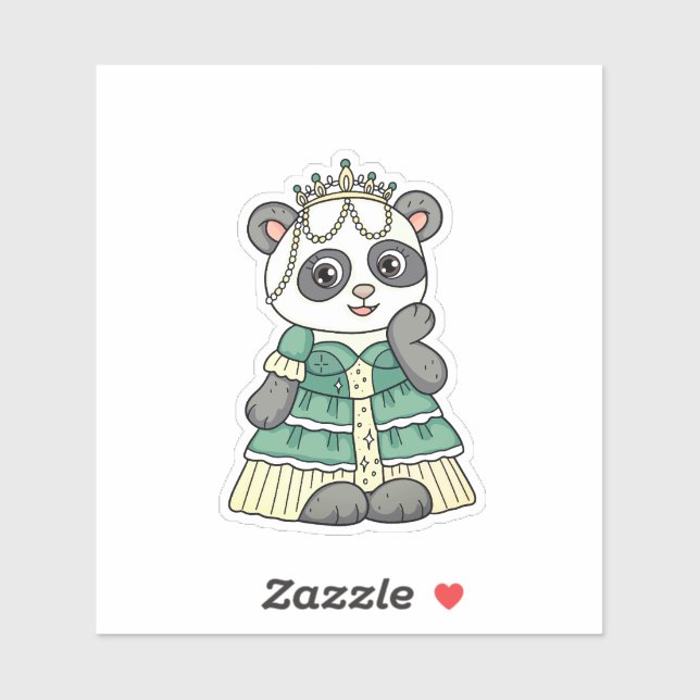 Pegatina Panda Princess (Hoja)