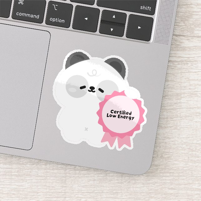 Pegatina Panda Quemado Certificado (Detalle)