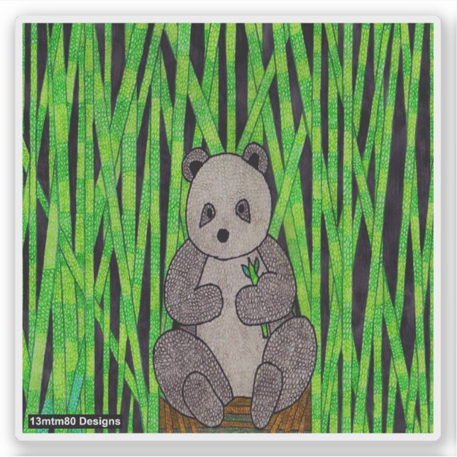 Pegatina Panda - Sticker (Anverso)