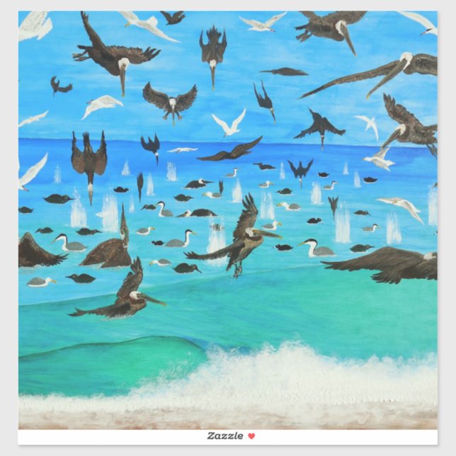 Pegatina Pandemonismo pelicano (Hoja)