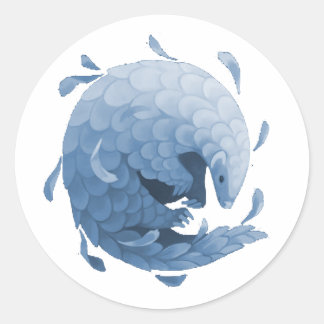 Pegatina Pangolin (Azul)