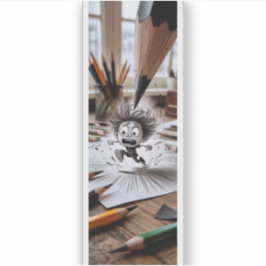 Pegatina Pánico Divertido de Fecha Límite de Artista