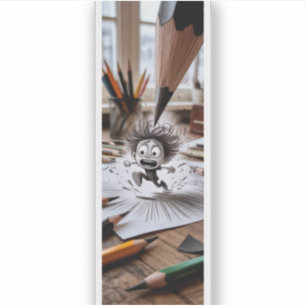 Pegatina Pánico Divertido de Fecha Límite de Artista