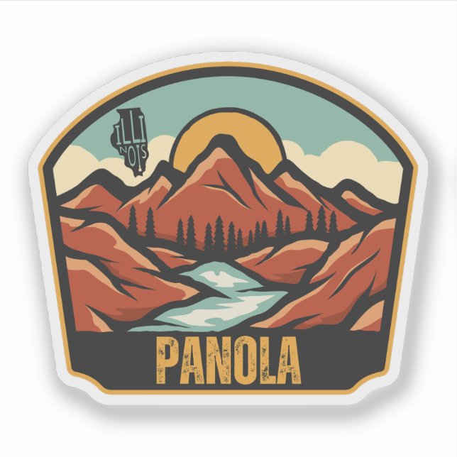 Pegatina Panola, Illinois  (Anverso)