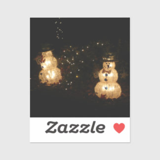 Pegatina Pantalla de luz de vacaciones de Snowman